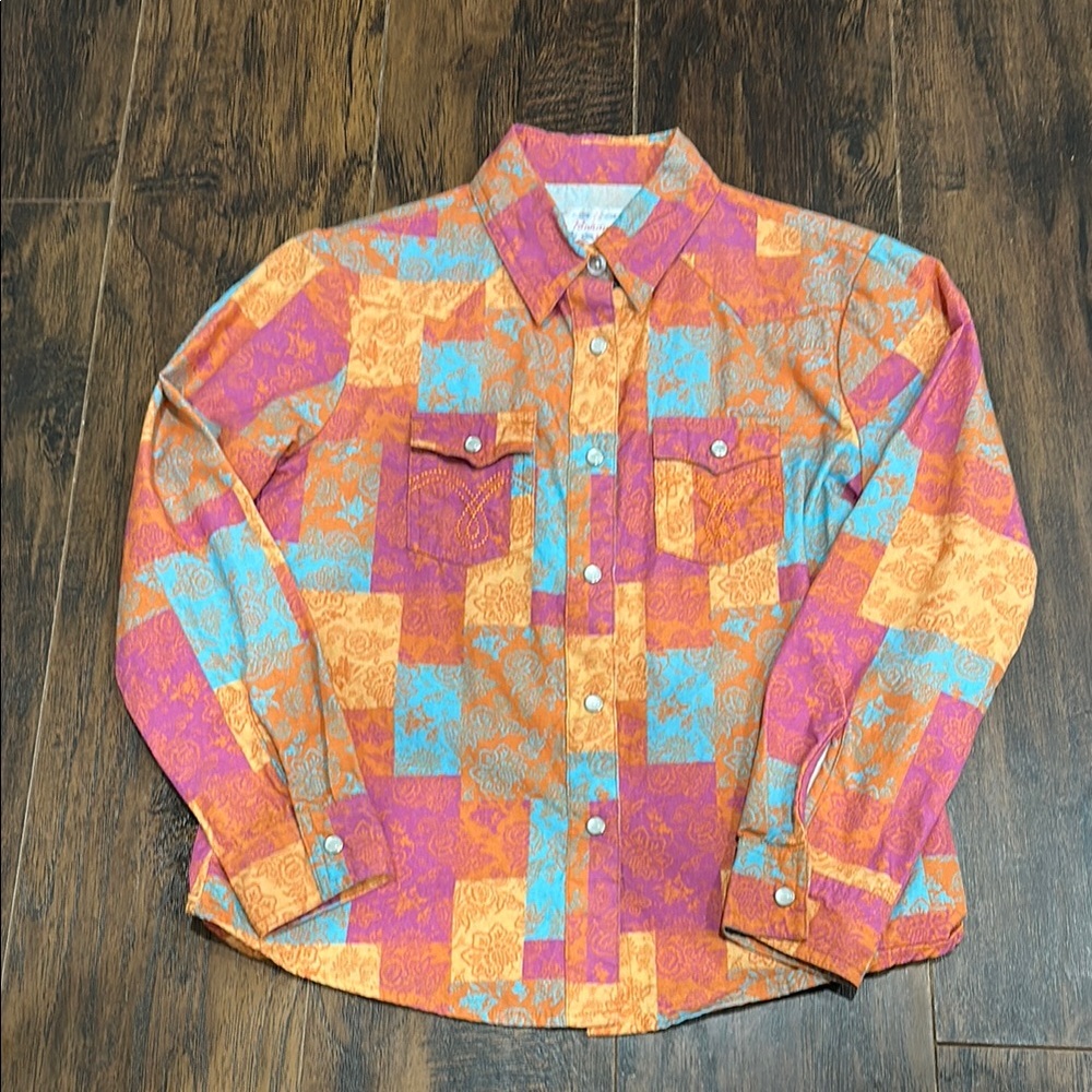 Panhandle Colorful Patchwork Button-Up Shirt